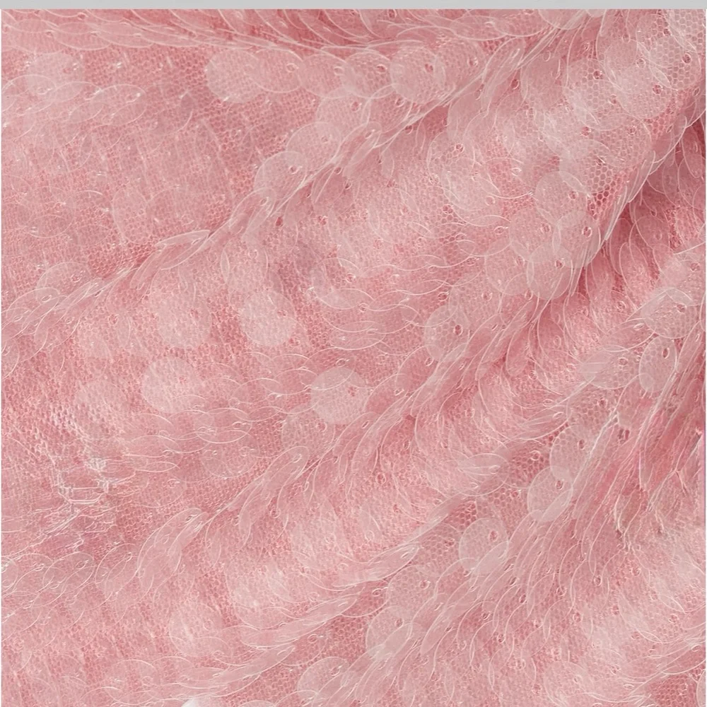 NWT STAUD Eton Sequined Tulle Pink Mini Dress Sz L - Picture 6 of 16